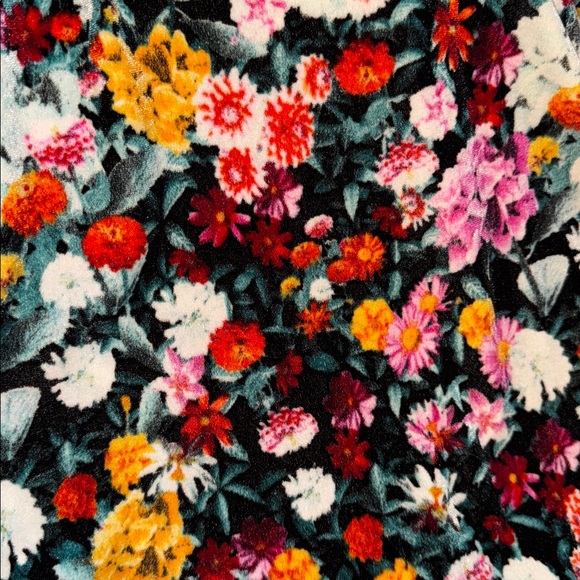 WILD FABLE floral velvet long-sleeve ruched bodycon dress 2X NWT - Picture 2 of 7